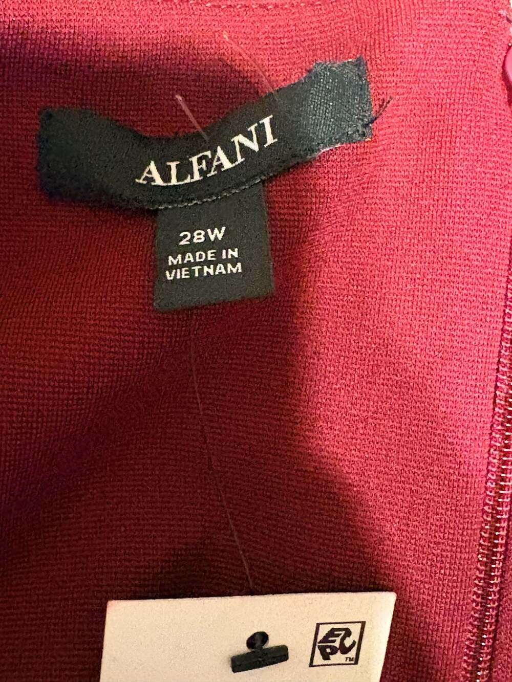 Alfani Plus Size 28W Red Short Sleeve Sheath Dress - Picture 5 of 8